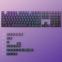 Contour Line Purple East 104+29 Keys PBT Doubleshot Side Legends Keycaps Set Cherry Profile for Cherry MX Keyboard